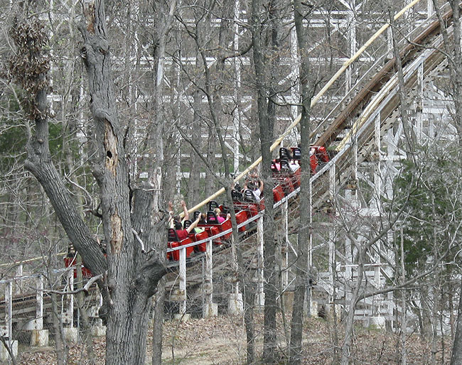 The Screaming Eagle Rollercoaster at Six Flags St. Louis, Eureka, Missouri