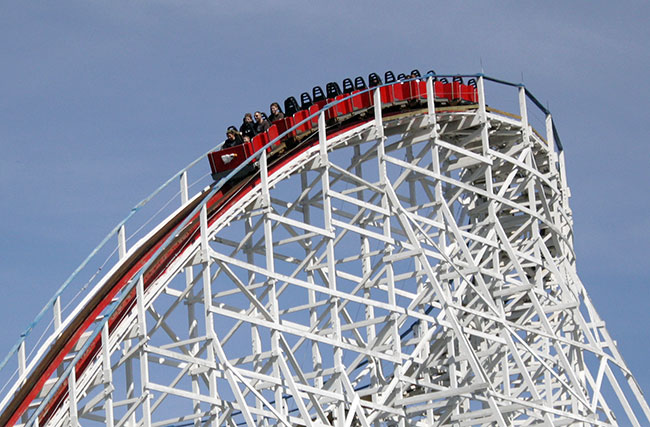 The Screaming Eagle Rollercoaster at Six Flags St. Louis, Eureka, Missouri