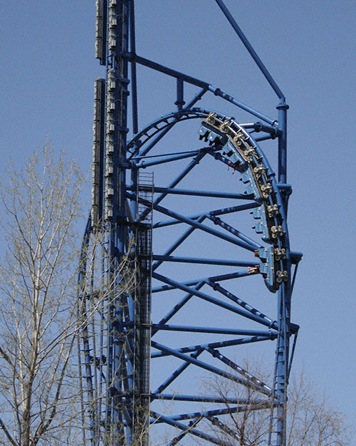 The Mr. Freeze Rollercoaster at Six Flags St. Louis, Eureka, Missouri