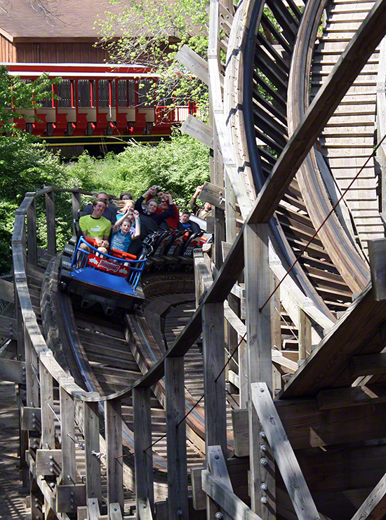 The American Thunder Roller Coaster at Six Flags St. Louis, Eureka, Missouri