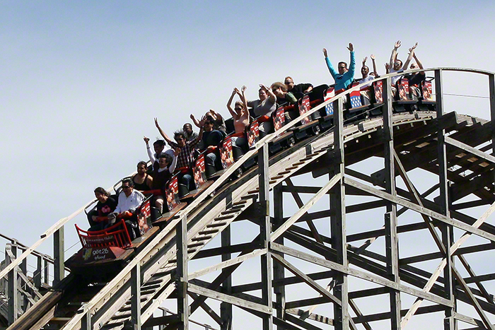 The American Thunder Roller Coaster at Six Flags St. Louis, Eureka, Missouri