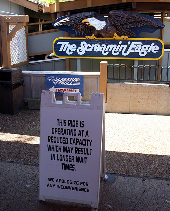 The Screaming Eagle Roller Coaster at Six Flags St. Louis, Eureka, Missouri