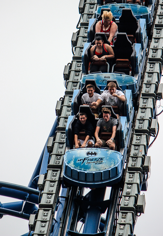 The Mr. Freeze Roller Coaster Behind the scenes tour during Daredevil Daze 2015 at Six Flags St. Louis, Eureka, Missouri