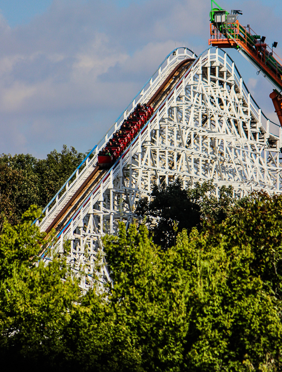 The Screaming Eagle Rollercoaster at Six Flags St. Louis, Eureka, Missouri