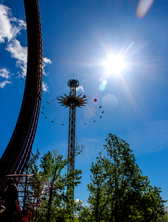 The new For 2016 Fireball coaster loop ride at Six Flags St. Louis, Eureka, Missouri