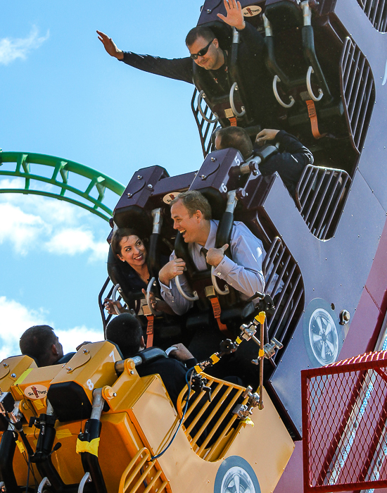 The new For 2016 Fireball coaster loop ride at Six Flags St. Louis, Eureka, Missouri