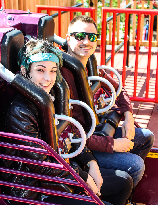 The new For 2016 Fireball coaster loop ride at Six Flags St. Louis, Eureka, Missouri