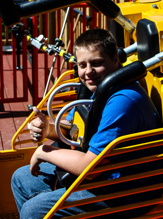 The new For 2016 Fireball coaster loop ride at Six Flags St. Louis, Eureka, Missouri