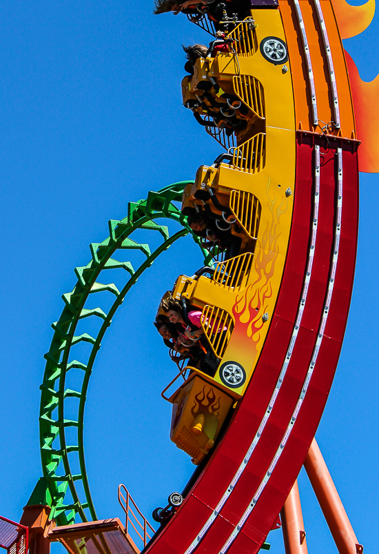 The new For 2016 Fireball coaster loop ride at Six Flags St. Louis, Eureka, Missouri