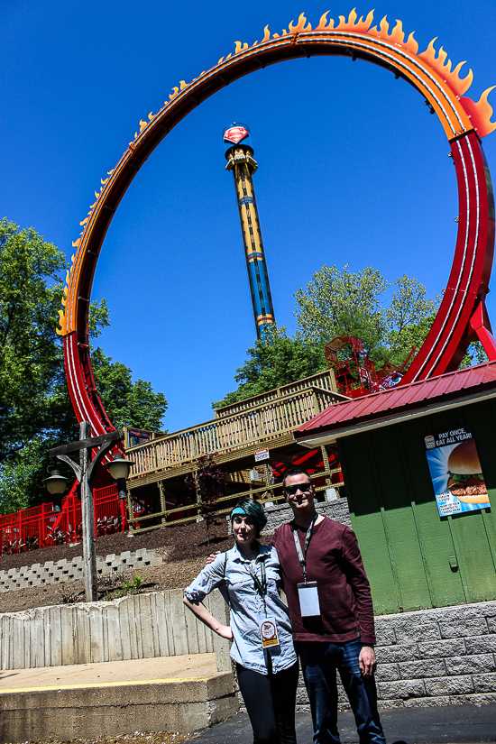 The new For 2016 Fireball coaster loop ride at Six Flags St. Louis, Eureka, Missouri