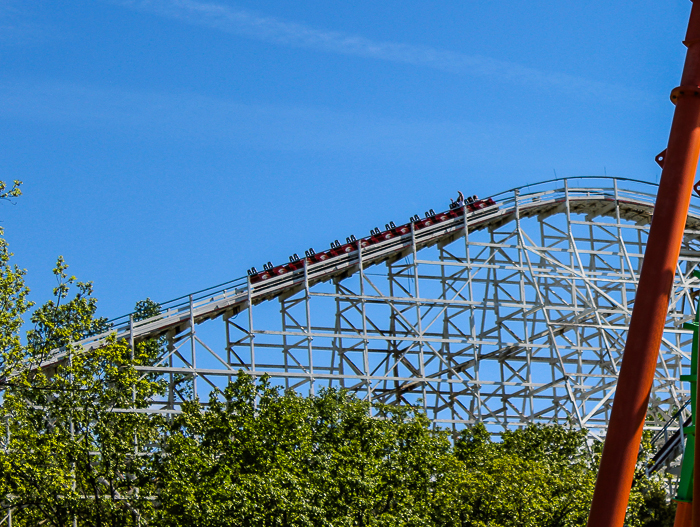 The new For 2016 Fireball coaster loop ride at Six Flags St. Louis, Eureka, Missouri