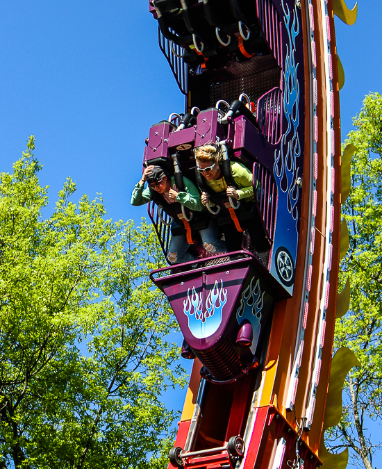 The new For 2016 Fireball coaster loop ride at Six Flags St. Louis, Eureka, Missouri