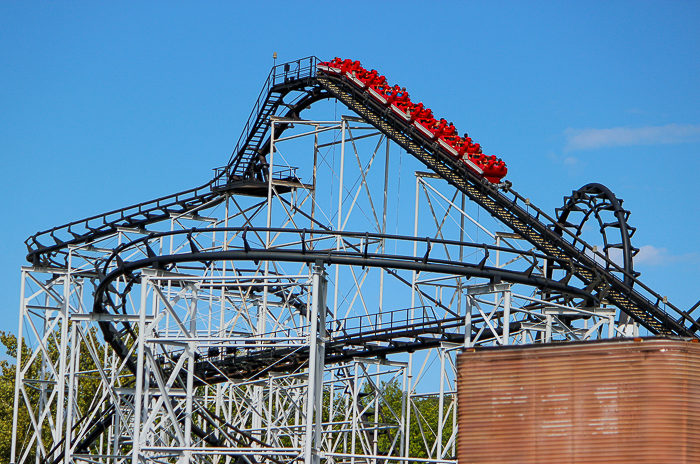 The River King Mine Train at Daredevil Daze-Fright Fest 2019 at Six Flags St. Louis, Eureka, Missouri