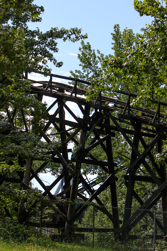 The River King Mine Train at Daredevil Daze-Fright Fest 2019 at Six Flags St. Louis, Eureka, Missouri