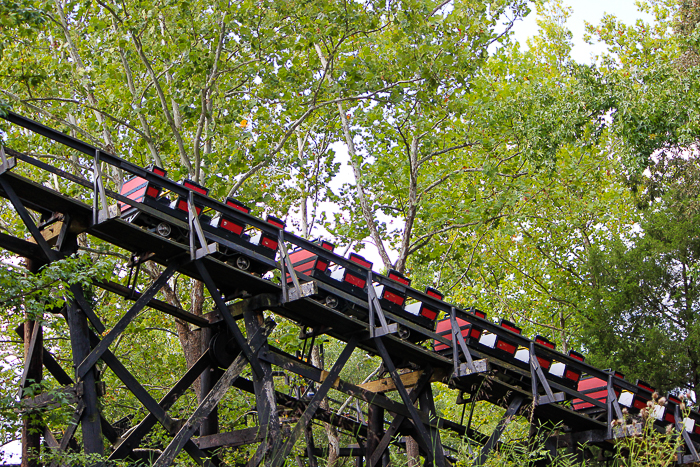 The River King Mine Train at Daredevil Daze-Fright Fest 2019 at Six Flags St. Louis, Eureka, Missouri