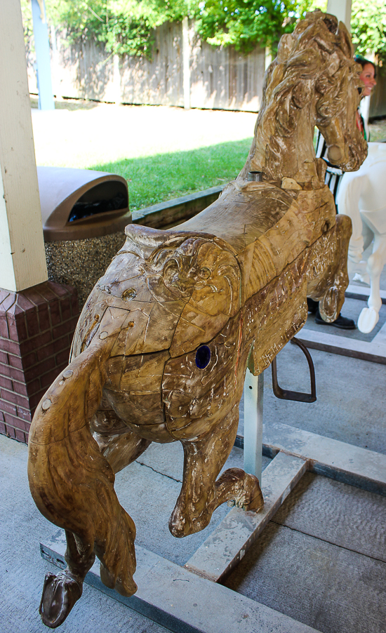 The Grand Ole Carousel being restored at Six Flags St. Louis, Eureka, Missouri