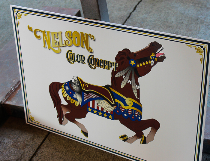 The Grand Ole Carousel being restored at Six Flags St. Louis, Eureka, Missouri