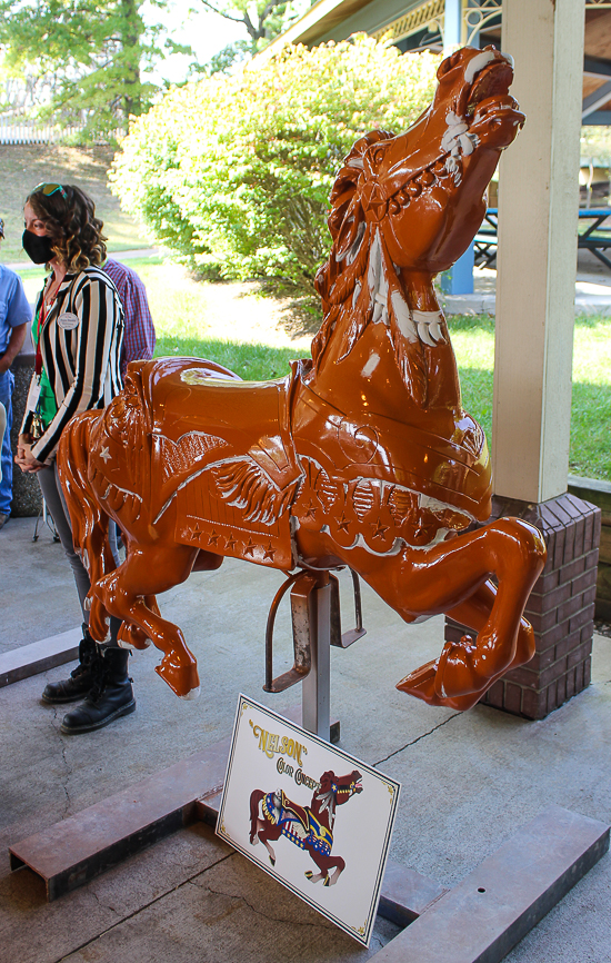 The Grand Ole Carousel being restored at Six Flags St. Louis, Eureka, Missouri