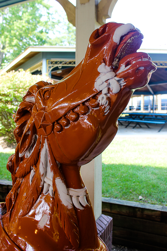 The Grand Ole Carousel being restored at Six Flags St. Louis, Eureka, Missouri