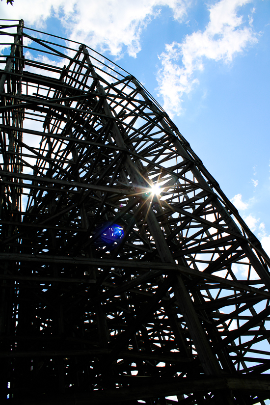 The Boss rollercoaster at Daredevil Daze at Six Flags St. Louis, Eureka, Missouri