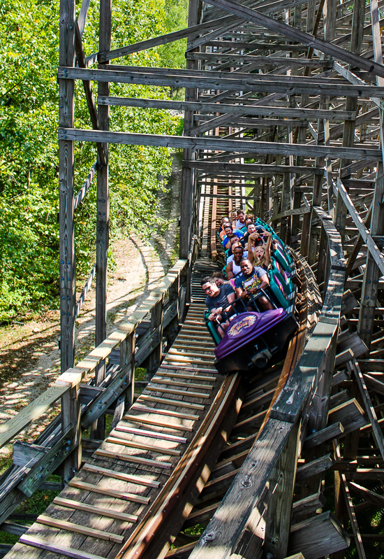 The Boss rollercoaster at Daredevil Daze at Six Flags St. Louis, Eureka, Missouri