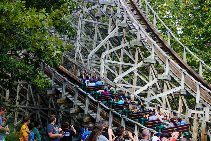 The Boss rollercoaster at Daredevil Daze at Six Flags St. Louis, Eureka, Missouri