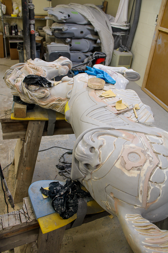 The restoration of the Grand Ole Carousel/PTC Carousel #35 at Six Flags St. Louis, Eureka, Missouri