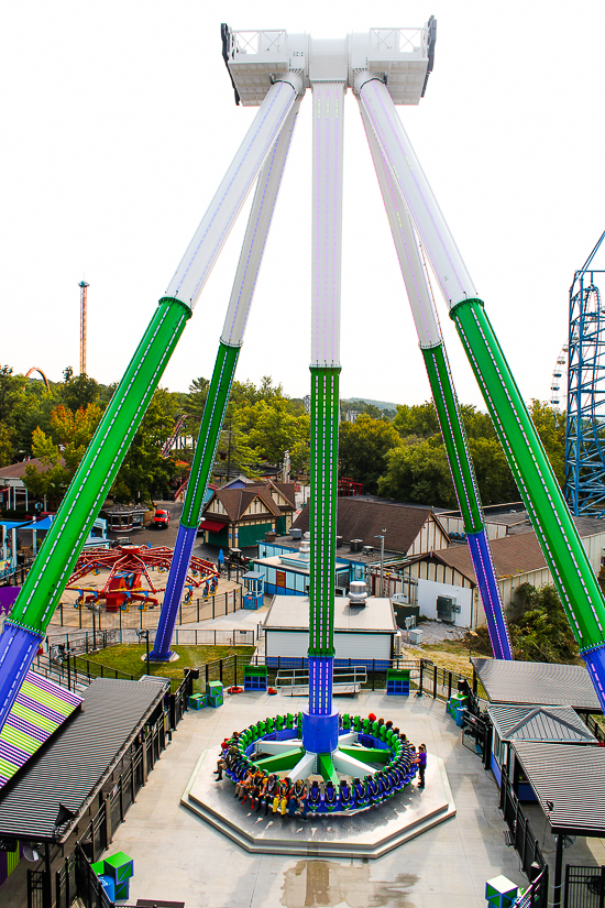 The Joker: Carnival of Chaos ride at Six Flags St. Louis, Eureka, Missouri