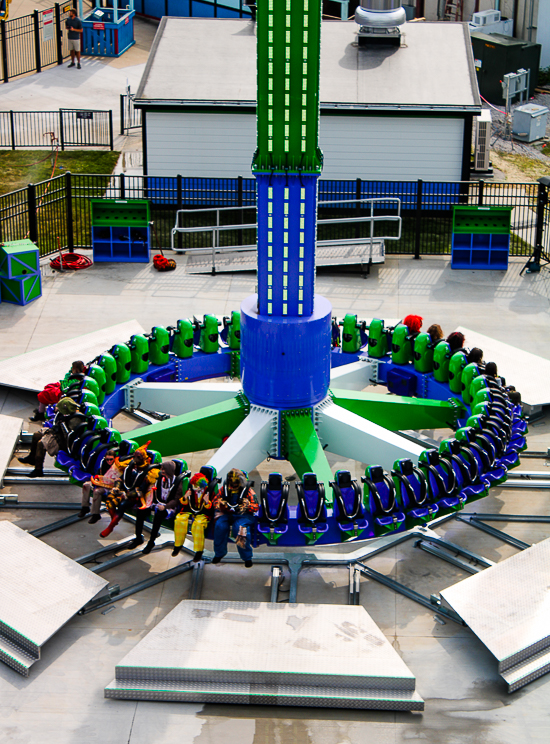 The Joker: Carnival of Chaos ride at Six Flags St. Louis, Eureka, Missouri