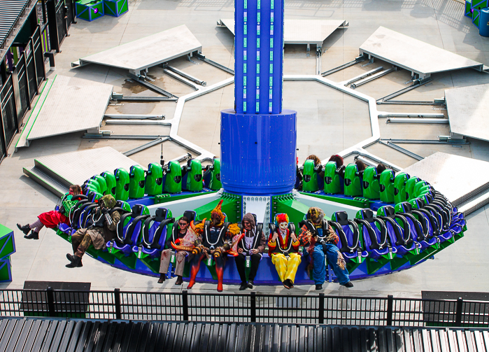 The Joker: Carnival of Chaos ride at Six Flags St. Louis, Eureka, Missouri
