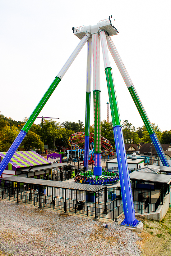 The Joker: Carnival of Chaos ride at Six Flags St. Louis, Eureka, Missouri