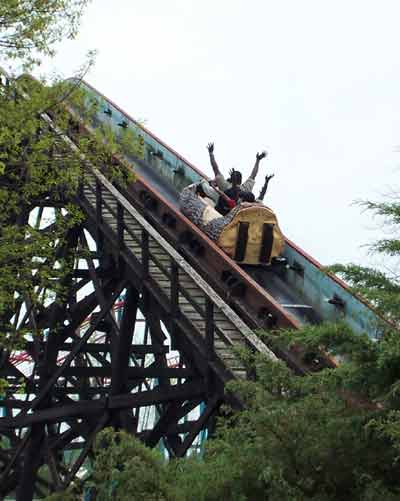 Ice Mountain Splash Log Flume @ Six Flags Worlds of Adventure