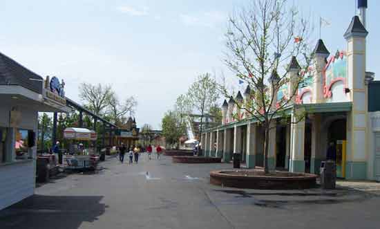 The old midway @ Six Flags Worlds of Adventure