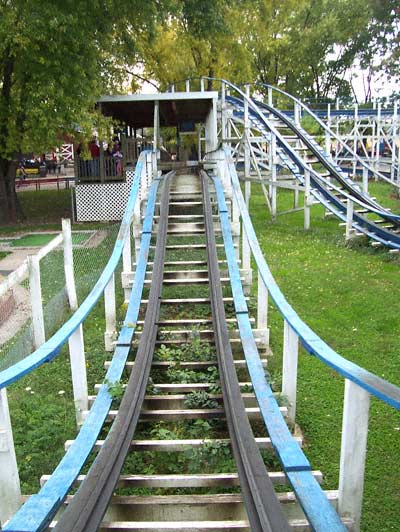 The Teddy Bear Wooden Rollercoaster at Strickers Grove, Hamilton, Ohio