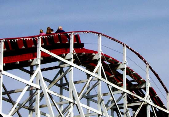 The Tornado Wooden Rollercoaster at Strickers Grove, Hamilton, Ohio