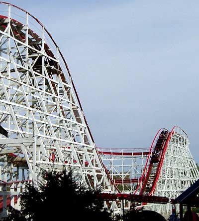 The Tornado Wooden Rollercoaster at Strickers Grove, Hamilton, Ohio