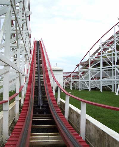 The Tornado Wooden Rollercoaster at Strickers Grove, Hamilton, Ohio