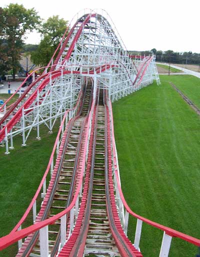 The Tornado Wooden Rollercoaster at Strickers Grove, Hamilton, Ohio