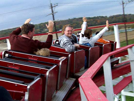 The Tornado Wooden Rollercoaster at Strickers Grove, Hamilton, Ohio