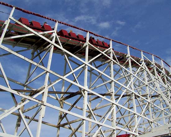 The Tornado Wooden Rollercoaster at Strickers Grove, Hamilton, Ohio