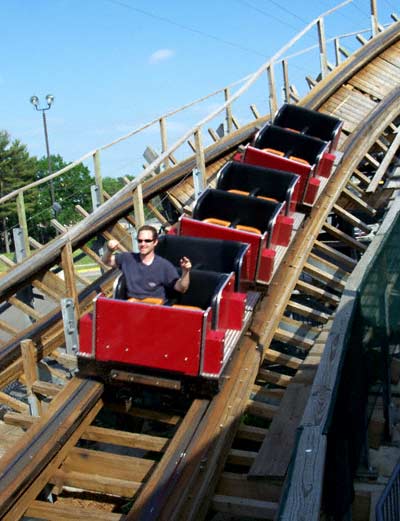 The Avalanche Rollercoaster at Timber Falls Adventure Park, Wisconsin Dells, Wisconsin