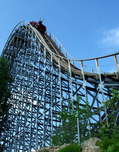 The Avalanche Rollercoaster at Timber Falls Adventure Park, Wisconsin Dells, Wisconsin