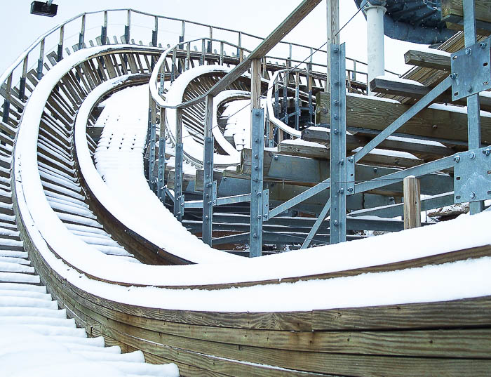 The Hellcat Roller Coaster at Timber Falls Adventure Park, Wisconsin Dells, Winter 200