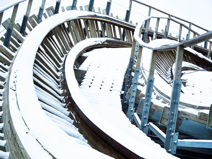 The Hellcat Roller Coaster at Timber Falls Adventure Park, Wisconsin Dells, Winter 200