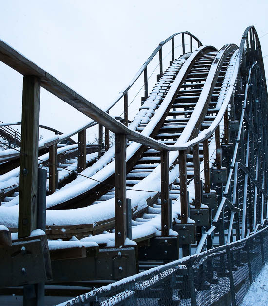 The Hellcat Roller Coaster at Timber Falls Adventure Park, Wisconsin Dells, Winter 200