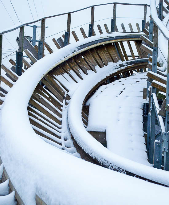 The Hellcat Roller Coaster at Timber Falls Adventure Park, Wisconsin Dells, Winter 200