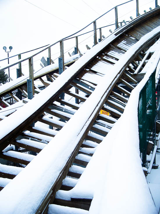 The Hellcat Roller Coaster at Timber Falls Adventure Park, Wisconsin Dells, Winter 200