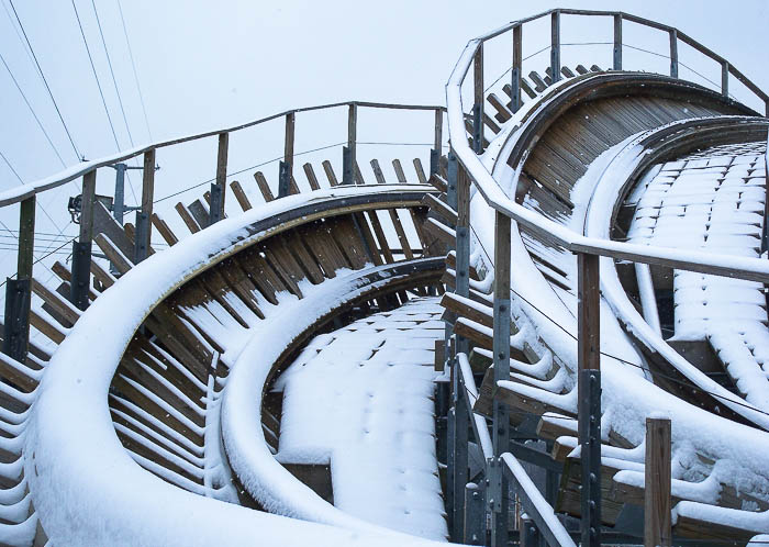 The Hellcat Roller Coaster at Timber Falls Adventure Park, Wisconsin Dells, Winter 200