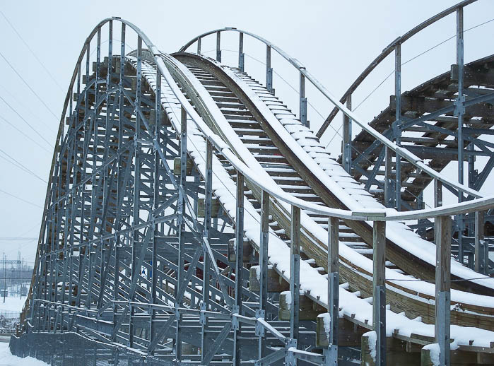 The Hellcat Roller Coaster at Timber Falls Adventure Park, Wisconsin Dells, Winter 2008