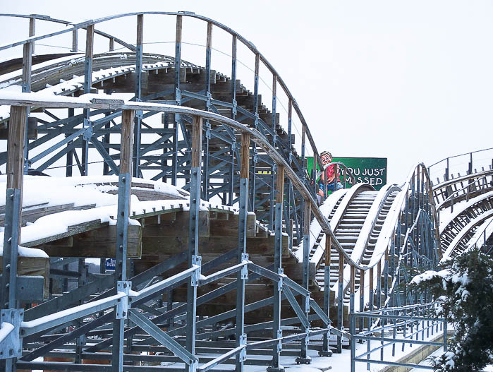 The Hellcat Roller Coaster at Timber Falls Adventure Park, Wisconsin Dells, Winter 200